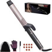 RRP £34.99 Automatic Hair Iron, 360° Rotating Hair Curlers, 32mm Barrel Curling Wand for Long Medium