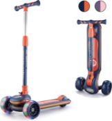 RRP £39.99 Think Gizmos XN021 Light Up Musical Scooter, 3 Wheel Scooter For Kids