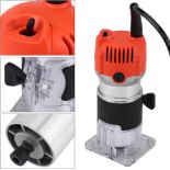 RRP £32.99 Wood Palm Router, Electric Hand Trimmer Wood Laminator Router Tool Set, 220V 30000R/MIN