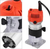 RRP £32.99 Wood Palm Router, Electric Hand Trimmer Wood Laminator Router Tool Set, 220V 30000R/MIN