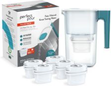 RRP £29.99 Aqua Optima Perfect Pour Water Filter Jug, 2.4 Litre Capacity, for Reduction of