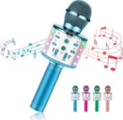 RRP £48 Set of 3 x Ecokra Microphone for Kids, Wireless Bluetooth Microphone Karaoke Bluetooth