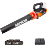 RRP £219 WORX 40V Cordless Leaf Blower WG584E, PowerShare, Brushless Mortor, Variable Speed Control,