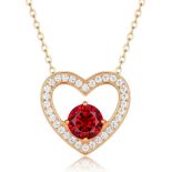 RRP £39.99 LOUISA SECRET Love Heart Pendant Necklace 925 Sterling Silver Jewellery Gifts for Women