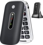 RRP £35.99 TOKVIA Flip Phone for Seniors with Large Buttons | GSM Mobile phone for the Elderly