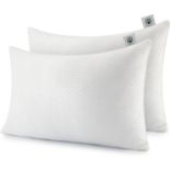 RRP £39.99 Martian Dreams Hybrid Pillow Microfiber & Shredded Memory Foam Fill - 2 Pack - Medium