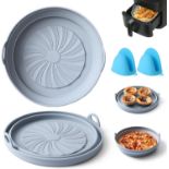 RRP £40 Set of 4 x 2Pack Silicone Reusable Baking Trays, Air Fryer Liner-8.5 Inch Air Fryer Liners