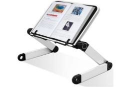 RRP £70 Set of 2 x RRP £34.99 Extra Large Adjustable Book Stand,Laptop Stand with Page Clips,