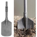 RRP £45.99 Clay Spade for Breaker, Jack Hammer Spade Chisel Bit High Hard Chrome Steel for Gardening