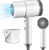 RRP £19.99 Cozeemax Hair Dryer, 1600W Fast Dry Negative Ions Hair Blow Temperature Hairdryer