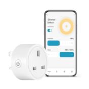 RRP £74 Set of 2 x MOES Dimmer Smart Plug, 2.4GHz WiFi Compatible with Alexa & Google Home