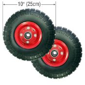 RRP £24.99 Live4Gadgets Pneumatic 2 X 10" Sack Truck Wheelbarrow Tyres Trolley Wheel Cart Tyre