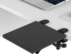 RRP £29.99 OUGIC Ergonomics Desk Extender Tray, 9.5"x9.1" Punch-Free Clamp on, Foldable Keyboard