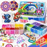 RRP £60 Set of 2 x FunzBo Fuse Beads for Kids Craft Art - 23000PCS 5mm Bead 106 Patterns Fusebead