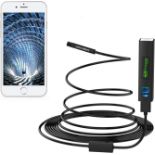 RRP £31.99 pancellent Wireless Snake Camera WiFi Inspection Camera 1200P HD Endoscope Rigid Cable