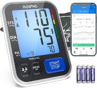 RRP £39.99 RENPHO Smart Blood Pressure Monitors - Upper Arm Blood Pressure Machine with App, Home