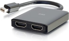 RRP £39.99 C2G 84292 Mini DisplayPort 1.2 to Dual HDMI 4K Dual Monitor MST Hub