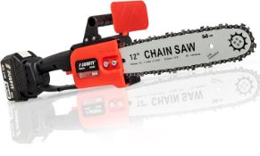 RRP £69 Cordless Chainsaw with Brushless Motor,12 inch Electric Chainsaw 20V,Chainsaw with 4Ah