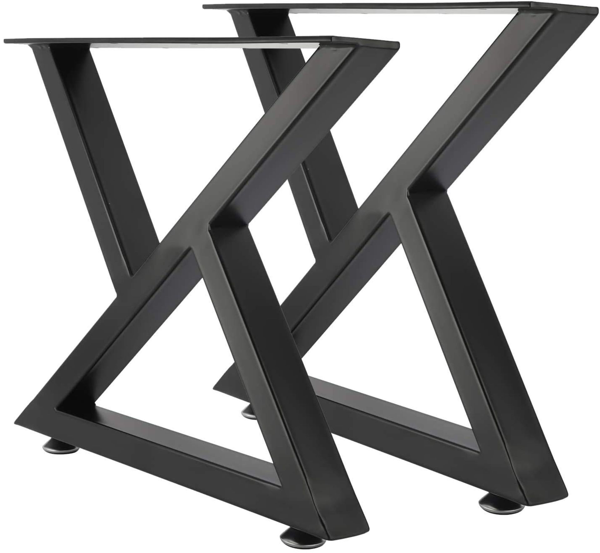 RRP £59.99 Homtone 2 PCS Furniture Legs, Industry Rustic Square Tube Table Legs, Iron Black Dining