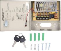 RRP £28.99 Uadme Power Supply Box, 4 Channel 12V CCTV Power Supplies 3A Fuse Closed Circuit TV