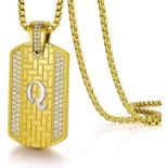 RRP £39.99 LOUISA SECRET 18K Gold Plated Necklace Initial Letter Gold Plated Pendant