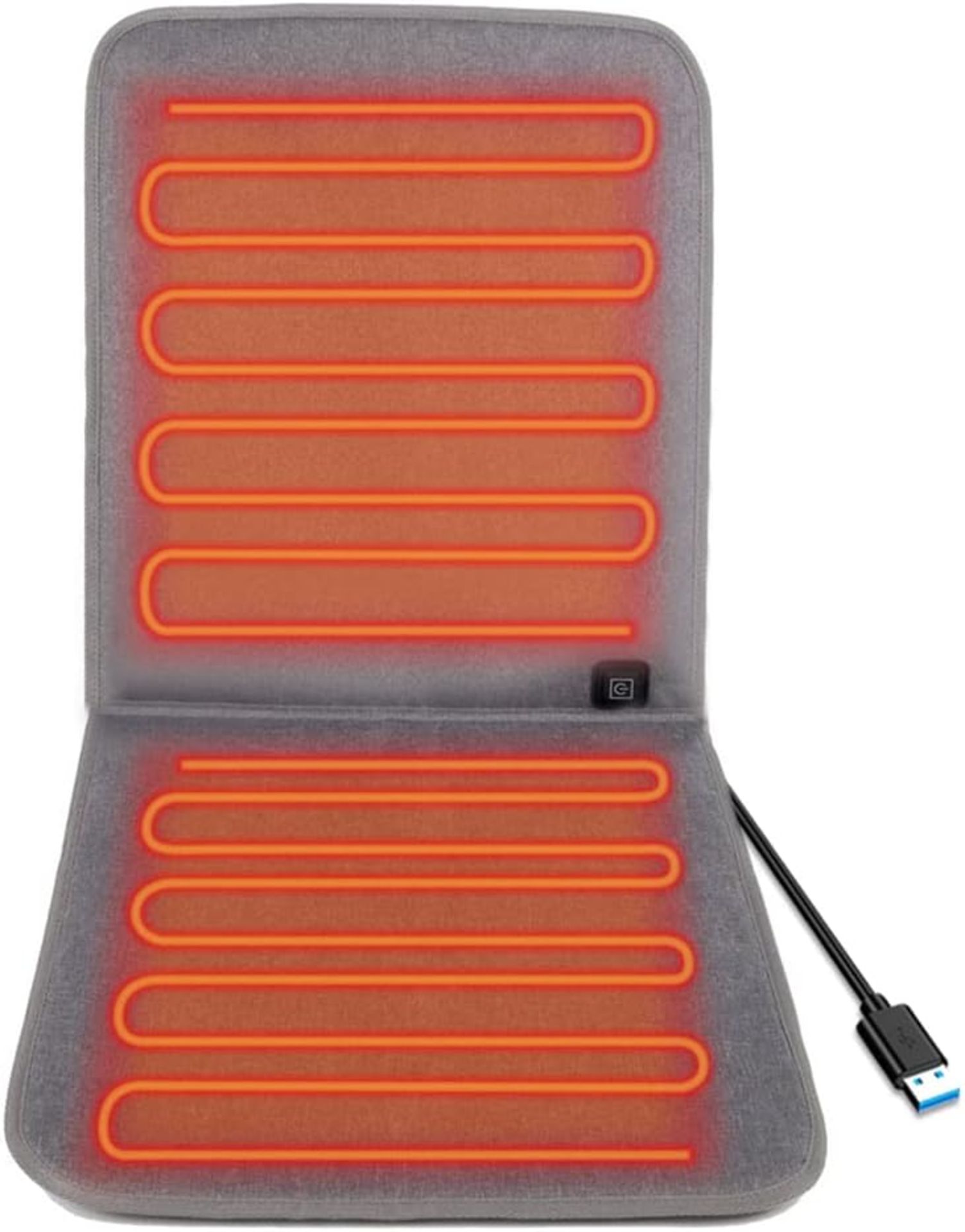 RRP £33.99 USB Heated Seat Cushion for Office Chair, Large Heating Area Heated Seat Cover Therapy