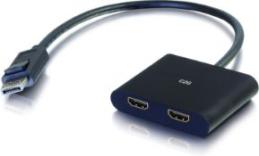 RRP £44.99 C2G 84293 DisplayPort 1.2 to Dual HDMI 4K Dual Monitor MST Hub, DP Multi-Stream