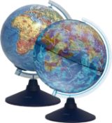 RRP £22.99 Exerz 21cm Illuminated Globe - Physical Map Daytime/Constellation Stars with lightup -