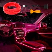 RRP £36 Set of 3 x USB Neon LED Light Glowing Electroluminescent Wire/El Wire with 6mm Sewing