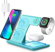 RRP £34.99 Wireless Charger,3 in 1 Wireless Charging Station,Fast Wireless Charger Stand