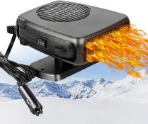 RRP £36 Set of 2 x PLACHIDAY Car Heater, 2024 New 12V Portable Car Heater With 2 in 1 Heating/