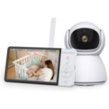 RRP £59.99 UK Technology - Baby Monitor with Camera and Night Vision, 5" HD Screen, 5000mAh, 2 Way