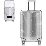 RRP £120 Set of 10 x Yotako Clear PVC Suitcase Cover Protectors Luggage Cover for Wheeled Suitcase