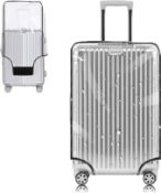 RRP £120 Set of 10 x Yotako Clear PVC Suitcase Cover Protectors Luggage Cover for Wheeled Suitcase