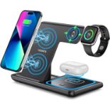RRP £34.99 Wireless Charger,3 in 1 Wireless Charging Station,Fast Wireless Charger Stand