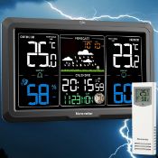 RRP £39.99 Newentor Weather Station - Lifetime Outdoor Sensor Warranty - Colourful Large Display