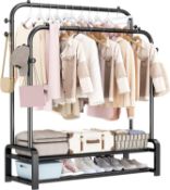 Approx RRP £250, Set of 7 x SMILOVII Clothes Rail with Heavy-Duty Metal Construction, Double Rails