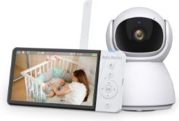 RRP £59.99 UK Technology - Baby Monitor with Camera and Night Vision, 5" HD Screen, 5000mAh, 2 Way
