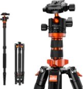 RRP £89.99 K&F Concept 78 inch /198cm Camera Tripods,Compact Travel Tripod with Monopod,12kg/26.4lbs