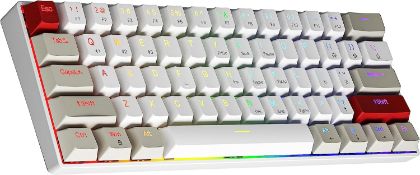 RRP £39.99 NEWMEN GM610 Wireless Mechanical Keyboard, 60% USB C Wired/Bluetooth/2.4Ghz RGB Backlit