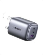 RRP £39.99 UGREEN 65W USB C Charger Nexode Foldable 3-Port Support PPS/PD3.0 65W/45W Fast Charger