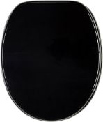 RRP £44.99 Sanilo Soft Close Toilet Seat | Stable Hinges | Easy to Mount Black