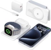 RRP £29.99 Wireless Charger,3 in 1 Wireless Charging Station,YOXINTA Fast MagSafe Charger