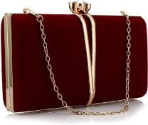 Gelory Clutch Bags for Women: Vintage Evening Bag Diamond Handbag Suede Velvet Purse Clutch Purse