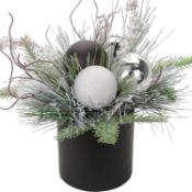 RRP £19.99 Briful 10" Fake Plants Indoor Mini Christmas Tree Christmas Table Decorations, Frosted