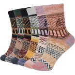 RRP £24 Set of 3 x Sunny Socks 5 Pairs Thermal Womens Wool Socks – Casual Heated Winter Warm Thick