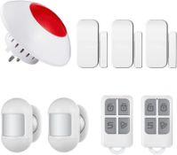 RRP £44.99 Wireless Home Alarm Security System 8 Piece Kit, TOWODE Wireless Alarm System for