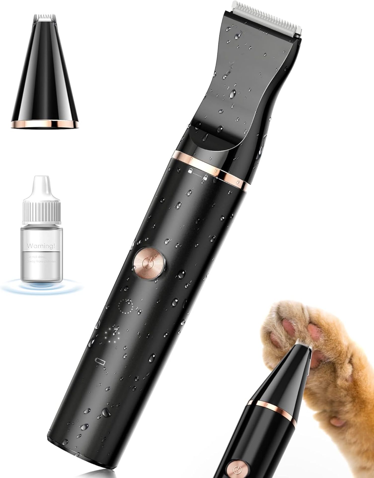 RRP £27.99 oneisall Cat Clippers with Double Blades,Silent Cat Paw Trimmer, Paw Trimmer Shaver for