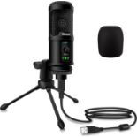 RRP £25.99 Veetop USB Microphone Metal Computer Condenser PC Mic for Gaming Podcasting Streaming