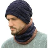 RRP £90 Set of 6 x Bequemer Laden Winter Beanie Hats Scarf Set Warm Knit Hats Skull Cap Neck